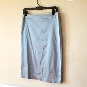 Vintage MSK silver grey satin like acetate skirt sz S
